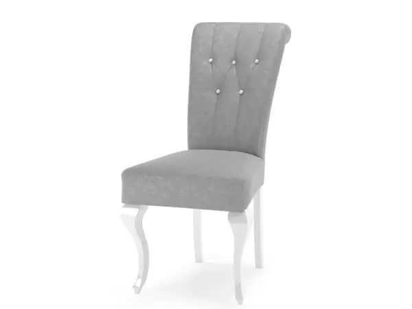 MERSO S62  krzesło kryształki biały połysk